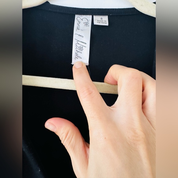 Emma & Michele Black Midi Dress with Gold Zipper - Picture 5 of 8